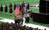 bagpipers and Colors bearers
